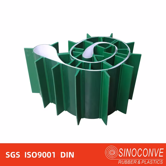 Correia transportadora industrial de PVC verde de alta qualidade com preço de fábrica
